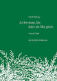 As for Man, His Days Are Like Grass SSAATTBB choral sheet music cover